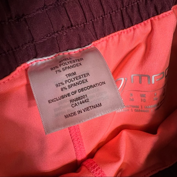 Dri Fit Double Layer Athletic Shorts Burgundy Orange - Picture 4 of 5